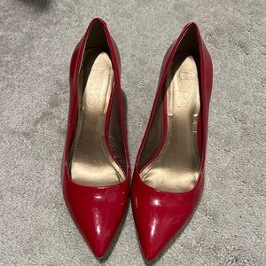 Size 8.5 BCBG red patent leather heels